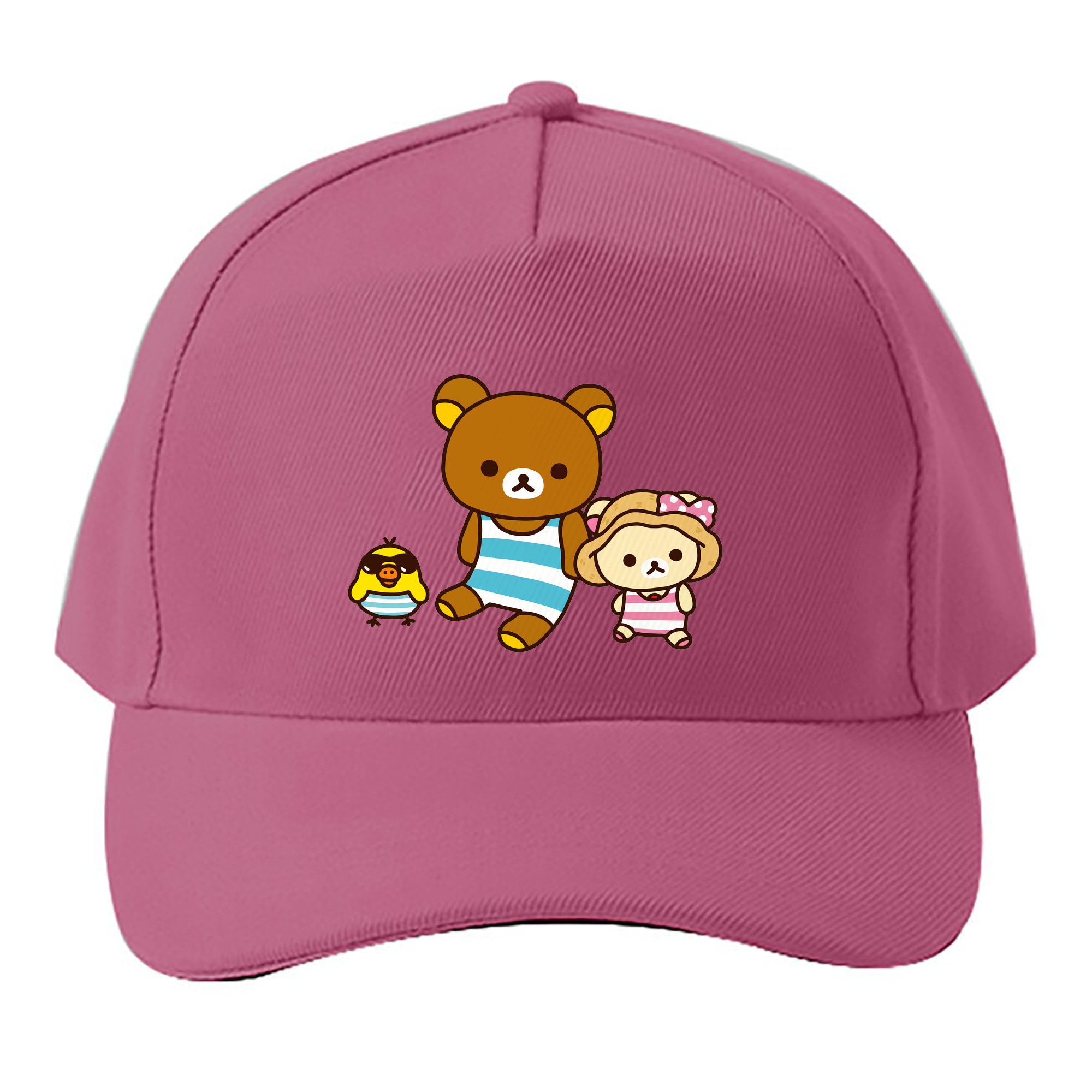 （画像用） リラックマ リラックマ キイロイトリ Rilakkuma Korilakkuma Kiiroitori ベースボールキャップ 綿100％ 男女兼用 帽子 スポーツ